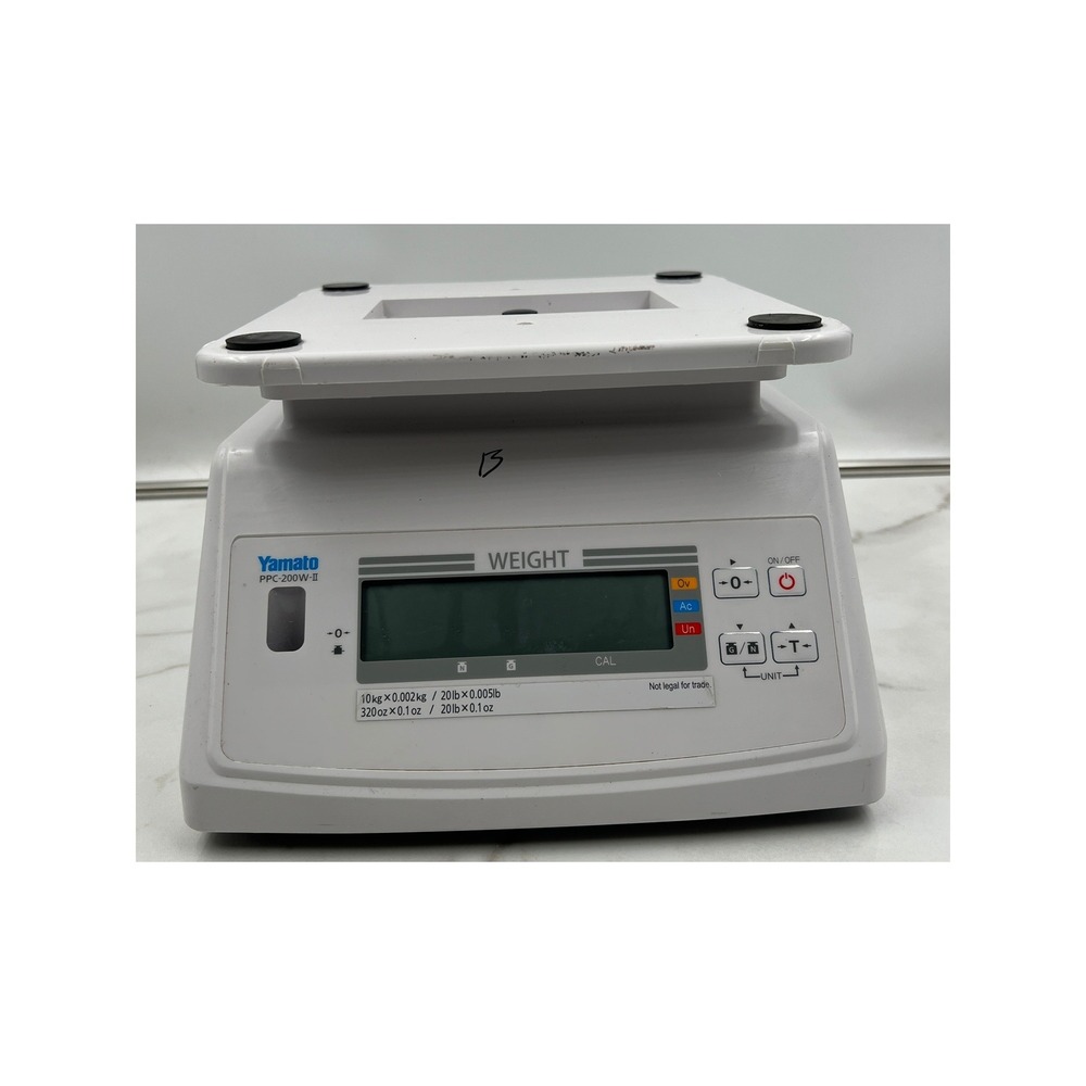 Yamato PPC-200W-II Digital Scale 20lb 10kg Capacity White Industrial Bench Scale